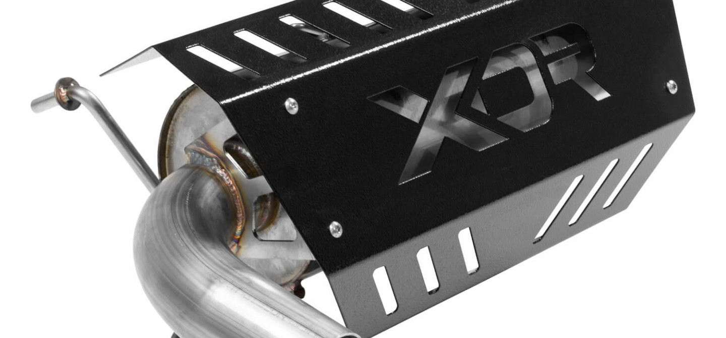XDR branded heat shield and Flowmaster exhaust