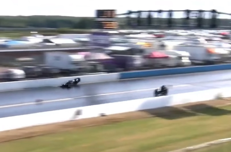 Motorcycle Racer Lays Bike Down At 130 MPH And Comes Back For More!