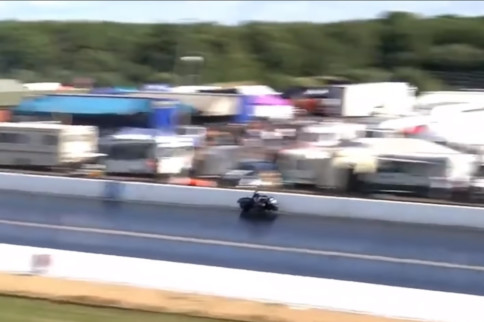 Motorcycle Racer Lays Bike Down At 130 MPH And Comes Back For More!