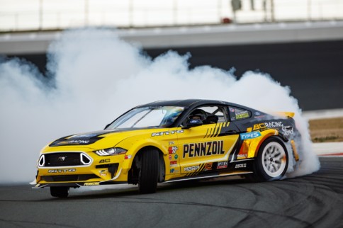 Chelsea DeNofa Drifts His Fresh Mustang RTR Next To Joey Logano