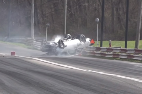 Video: Racer Rolls New Car And Returns To The Track One Week Later