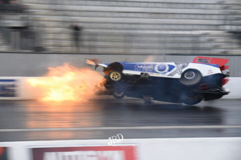 VIDEO: U.K. Funny Car Racer Unhurt In Violent, Fiery Crash