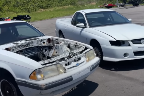 Cleetus McFarland Snags 7.3L Godzilla Engine For Fox Body