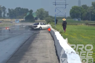 Hold On! Driver Goes For Scary Ride After Tire Explosion