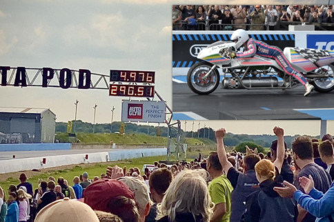 European Rocket Bike Clocks Barrier-Breaking 4.97 At 290 MPH!