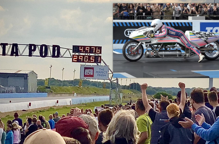 European Rocket Bike Clocks Barrier-Breaking 4.97 At 290 MPH!