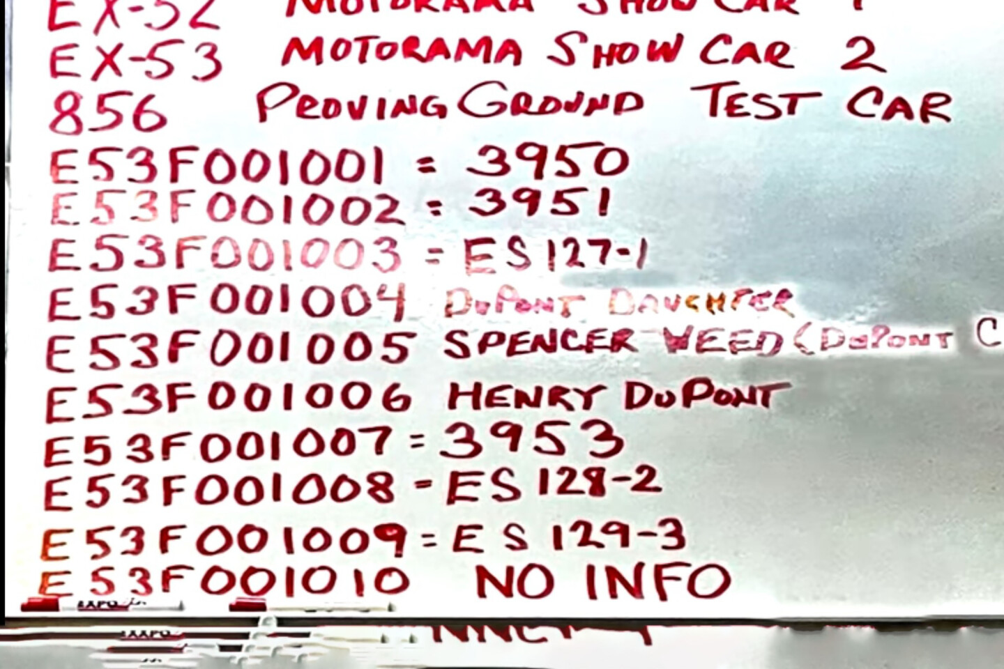 Corvette serial number 001