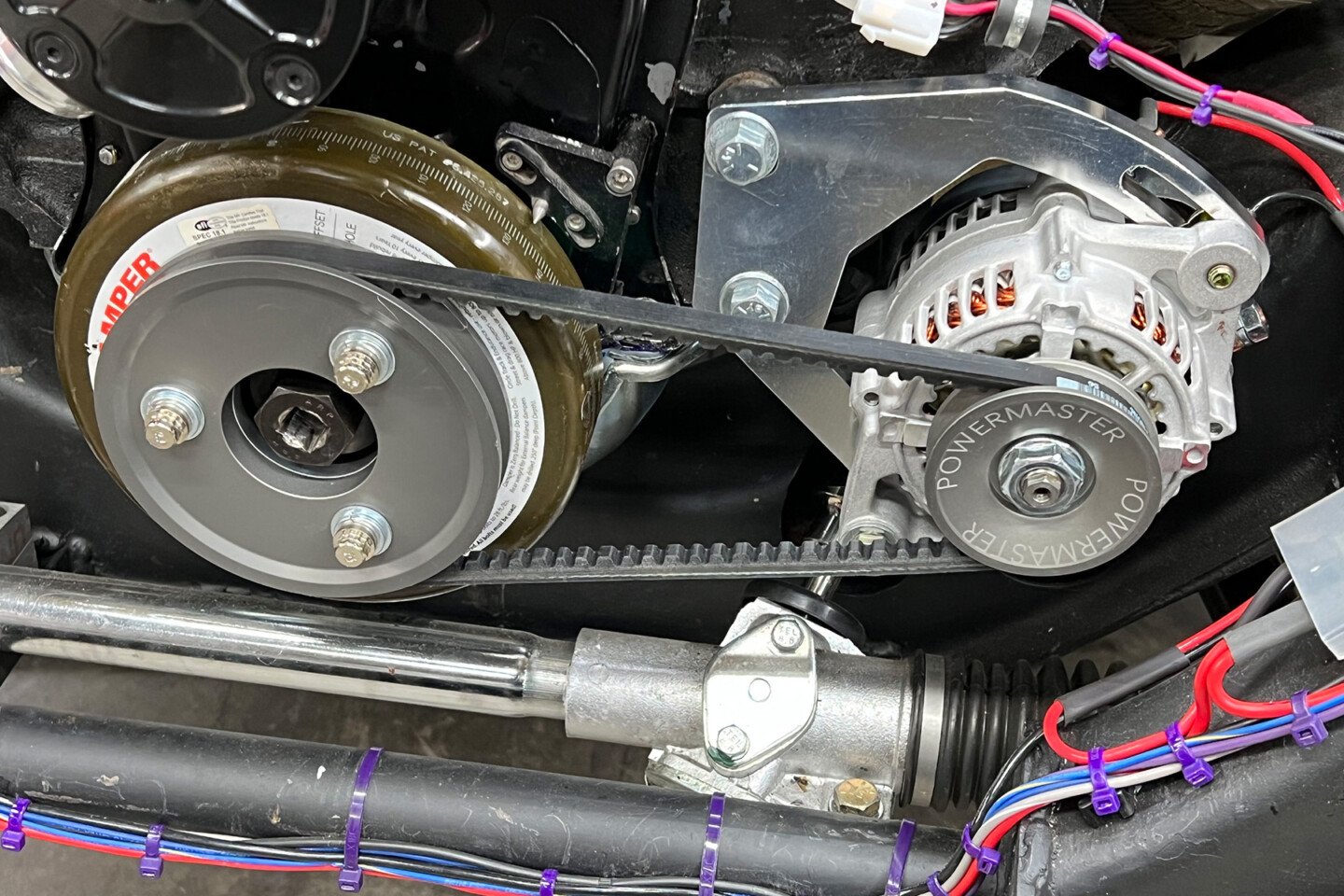 powermaster, alternator, engine damper
