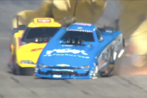 Video: John Force And J.R. Todd Tangle In Wild Funny Car Crash