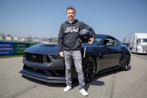 Actor And ARCA Racer Frankie Muniz Drives The Mustang Dark Horse