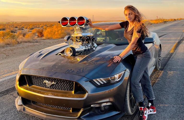 Forgeline Drag Racing Wheels Power Emelia Hartford's Blown Mustang