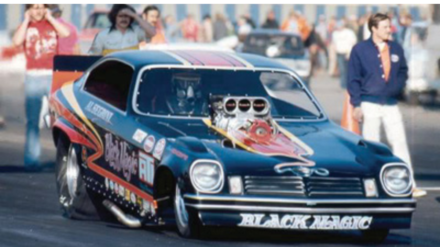ATI's Funny car called "black magic"