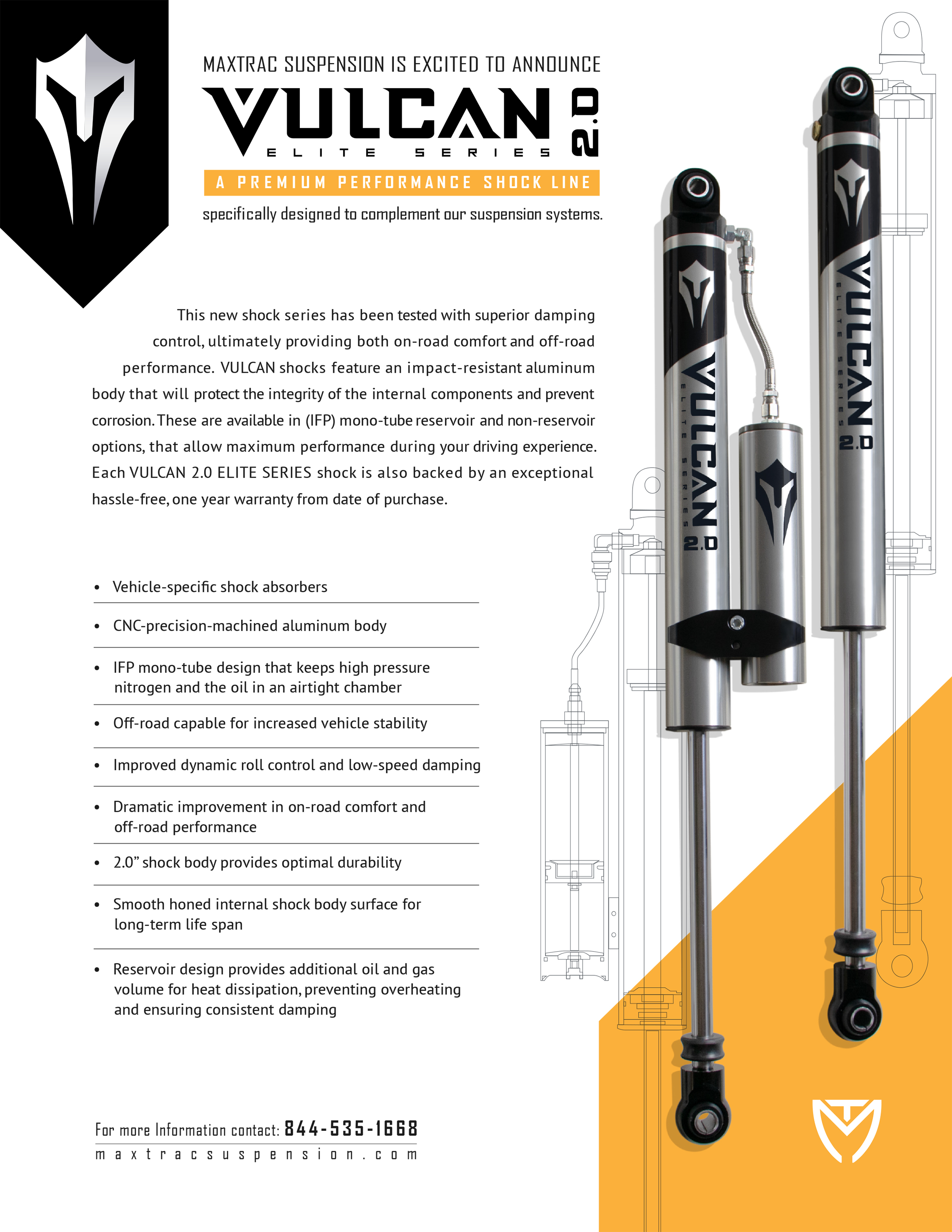 SEMA 2023: MaxTrac Suspension Launches Vulcan Elite Shocks