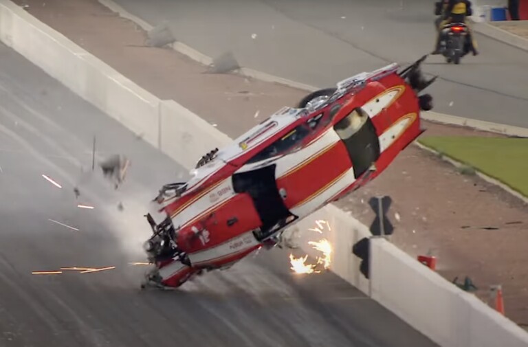 Video: Kris Thorne Rides Out High-Speed Pro Mod Crash In Las Vegas