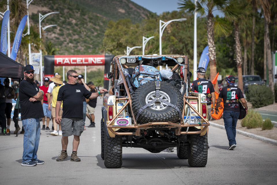 Vehicles of all shapes and sizes competed in the 2023 Baja 1000, including this classic Bronco. 