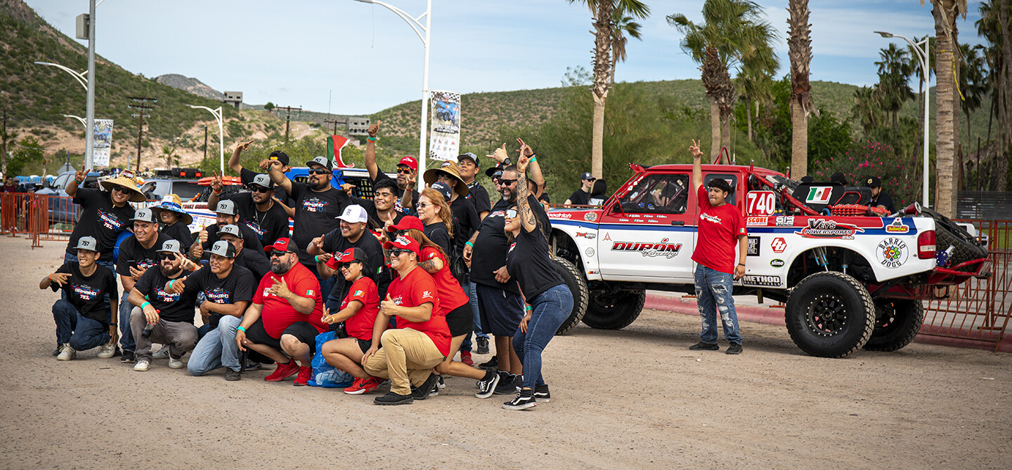 Teams of all sizes joined together for the 2023 Baja 1000, like this team from Mexico.