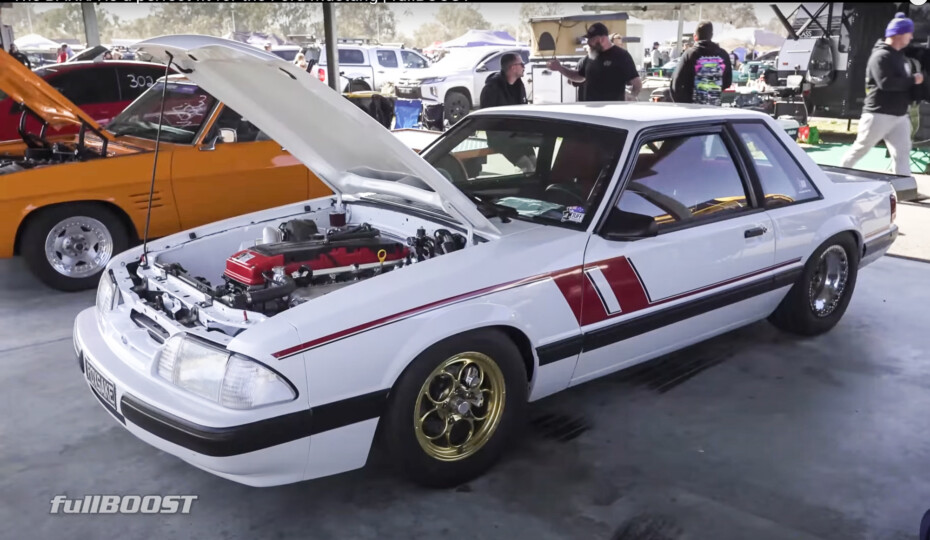 Video: Barra Swapped Fox Body Rips Low 9's In Australia!