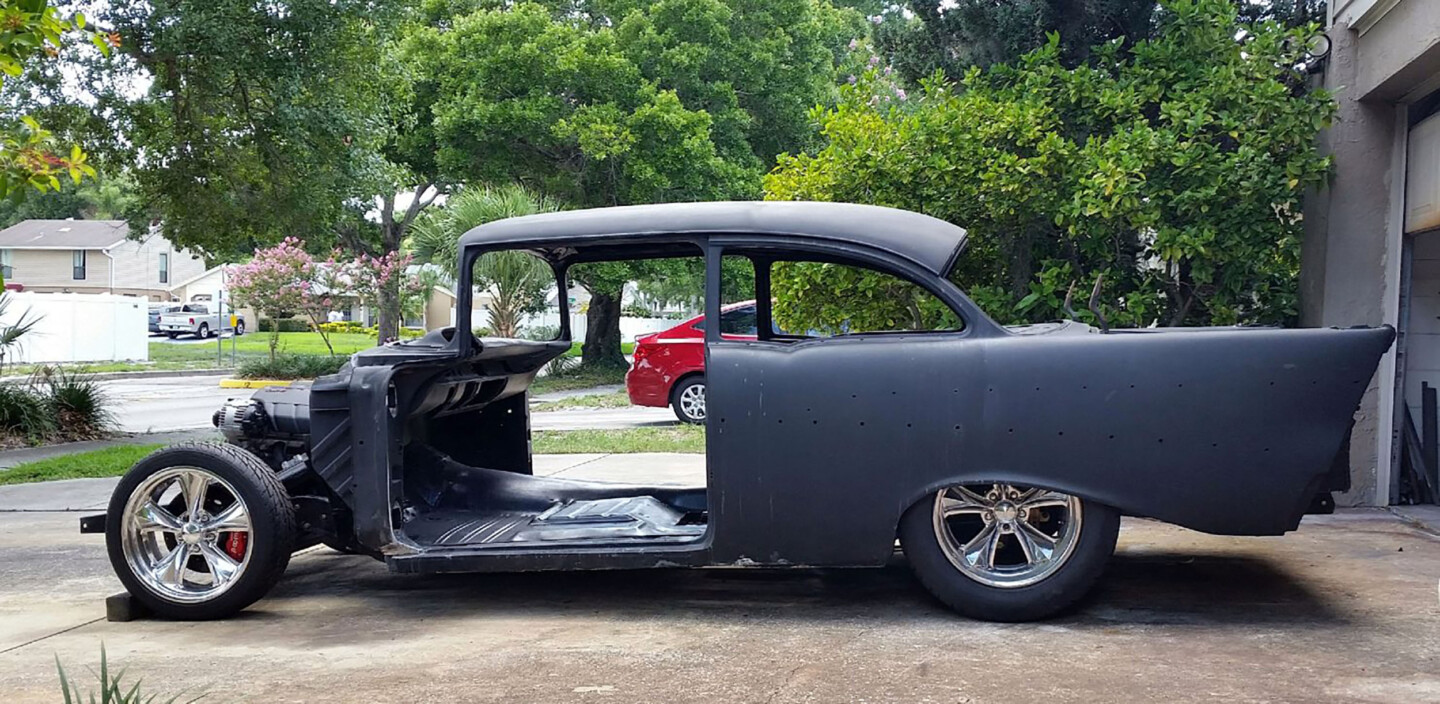 1957 Chevy with 18-inch wheels