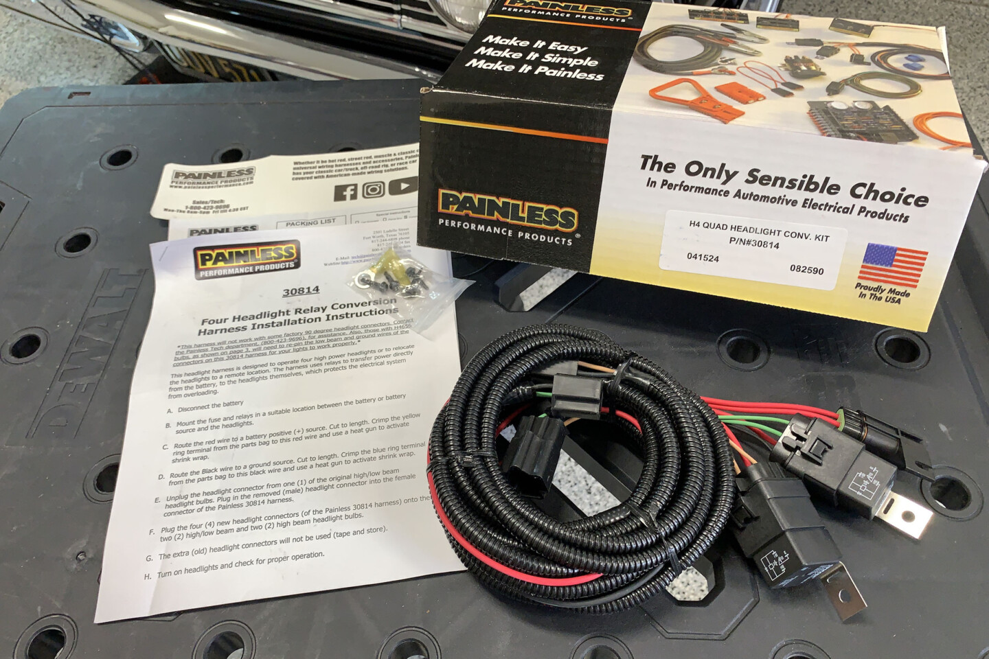 Painless Performance 4-headlight relay harness for improved safety