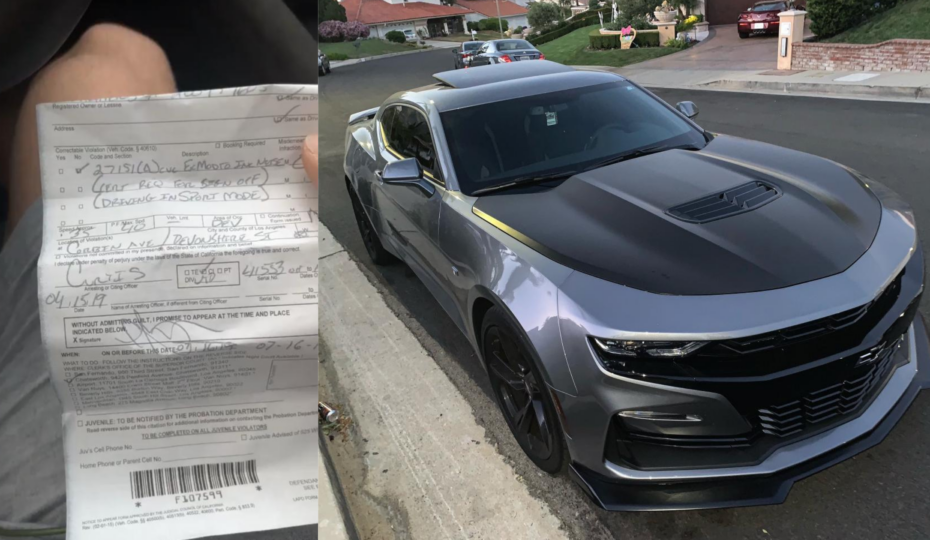 California Camaro Owner Cited For Using Sport Mode
