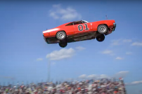 The General Lee Catches Huge Air At The 2024 Mopar Nationals