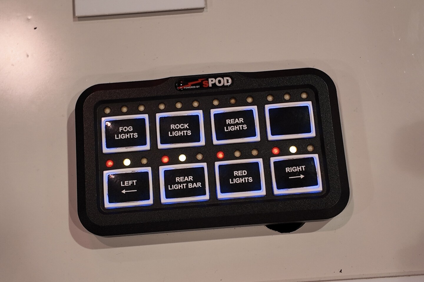 AUX pod top view