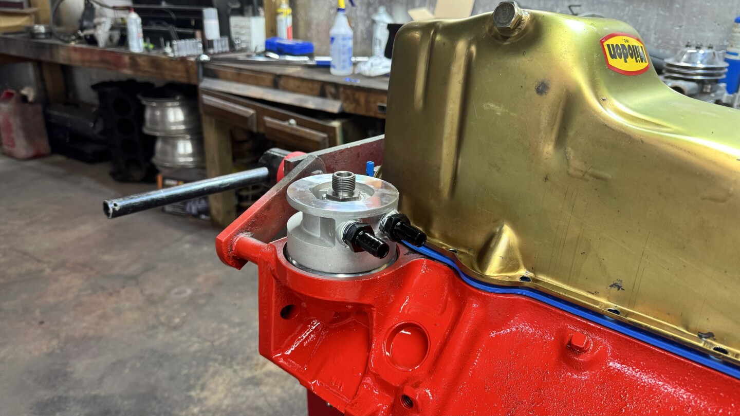 canister to spin-on oil filter adapter