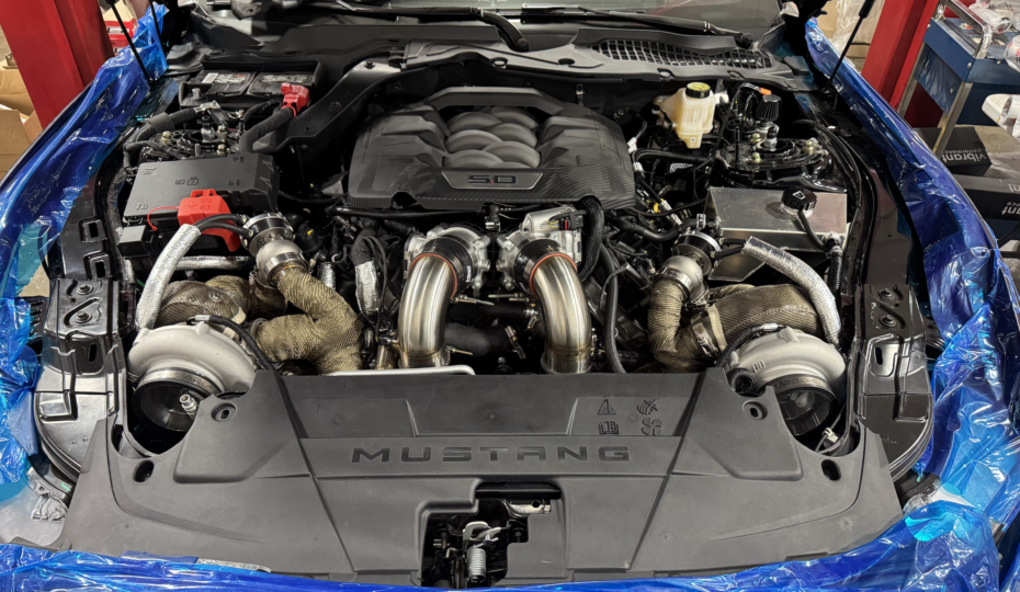 Top-Mount Twin Turbo Delivers Tune-Free Gains On 2024 Mustang GT