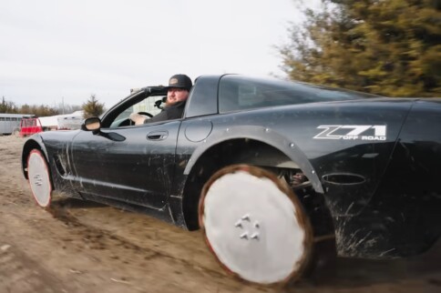 Saw Blade Corvette: Westen's Insane Frozen Lake Run!