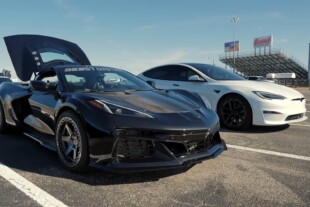 Twin-Turbo E-Ray Challenges A Gutted Tesla Plaid