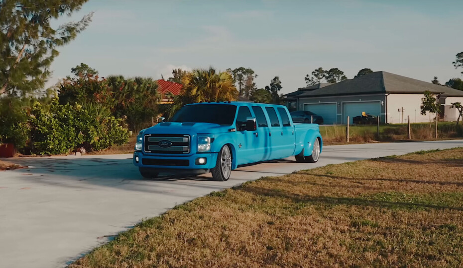 This Eight-Door Ford Super Duty Does Wicked Donuts