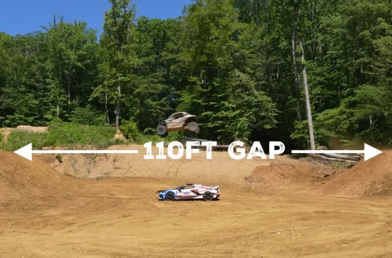 Channel 199's 110-Foot C8 Corvette Jump Ends in a Crash