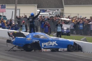 Video: Jack Beckman Crashes At New England Nationals