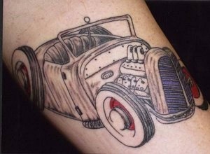 Street Rod Outline Tattoo