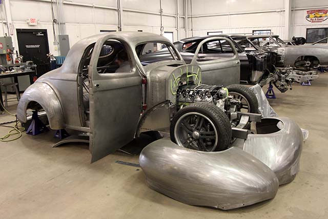 This customer’s 1941 Willys is being built practically from the ground up. There is a new chassis and multiple hand-formed body panels.