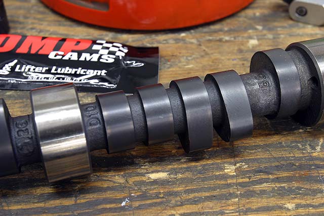 Comp Cams offers an optional service to apply a parkerized heat treat to iron flat tappet cams to help prevent lifter scuffing during break-in. The cam will come with a darker appearance like this cam. This also hardens the distributor gear and requires the use of a melonized distributor gear.