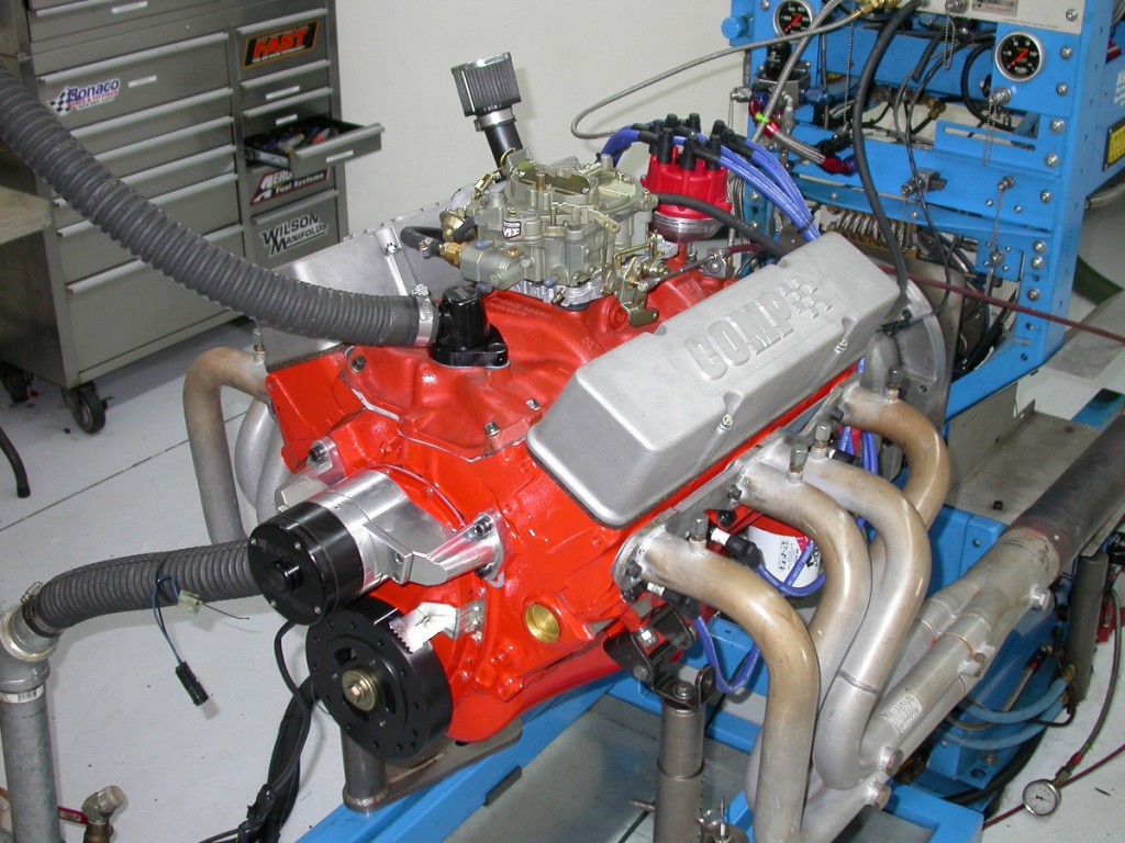 Run on the dyno with long-tube headers, MSD distributor, and fancy COMP valve covers, the L46 produced 351 hp at 5,500 rpm and 393 lbs-ft at 3,800 rpm. The larger 350 offered an additional 27 lb-ft of torque down low, but the two muscle mouse motors offered similar peak numbers.