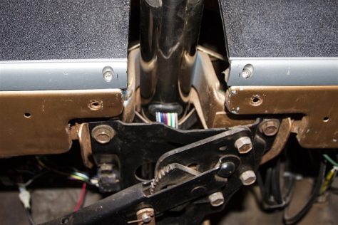 11- new column install uses factory dash mounting bracket